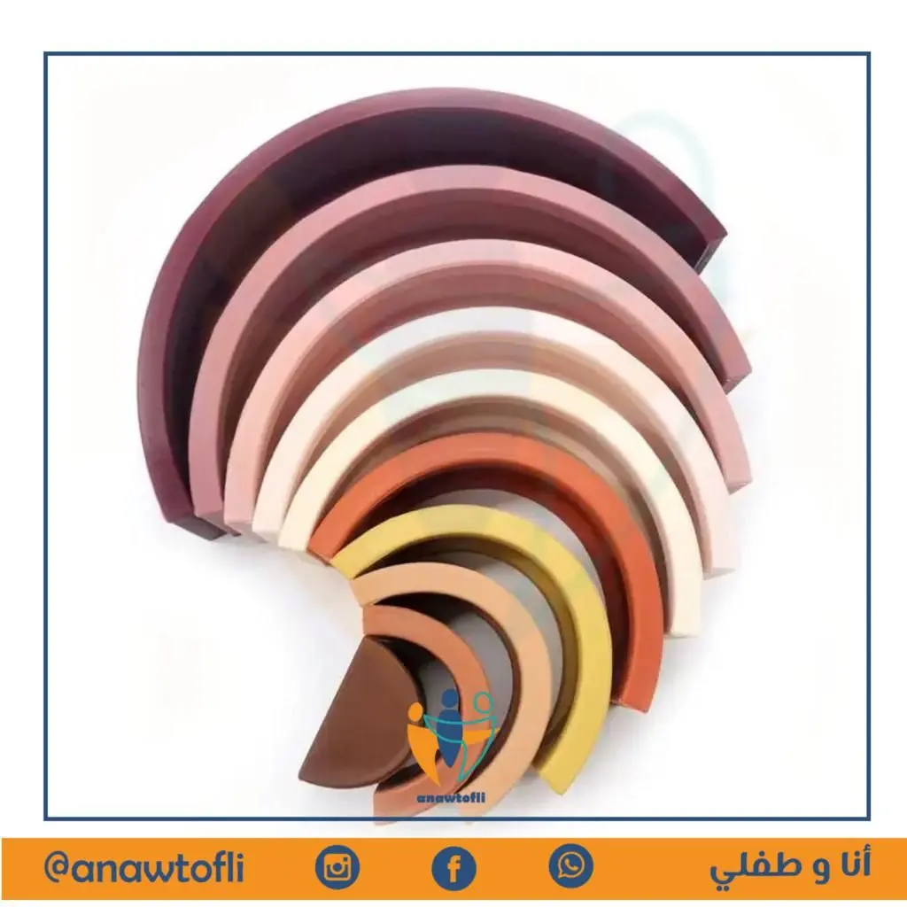 Silicone rainbow stacking toy