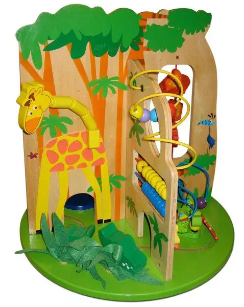 🦒 Giraffe Wooden Busy Board – 10-in-1 Montessori Activity Toy