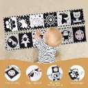 Fabric Black And White Folding Book