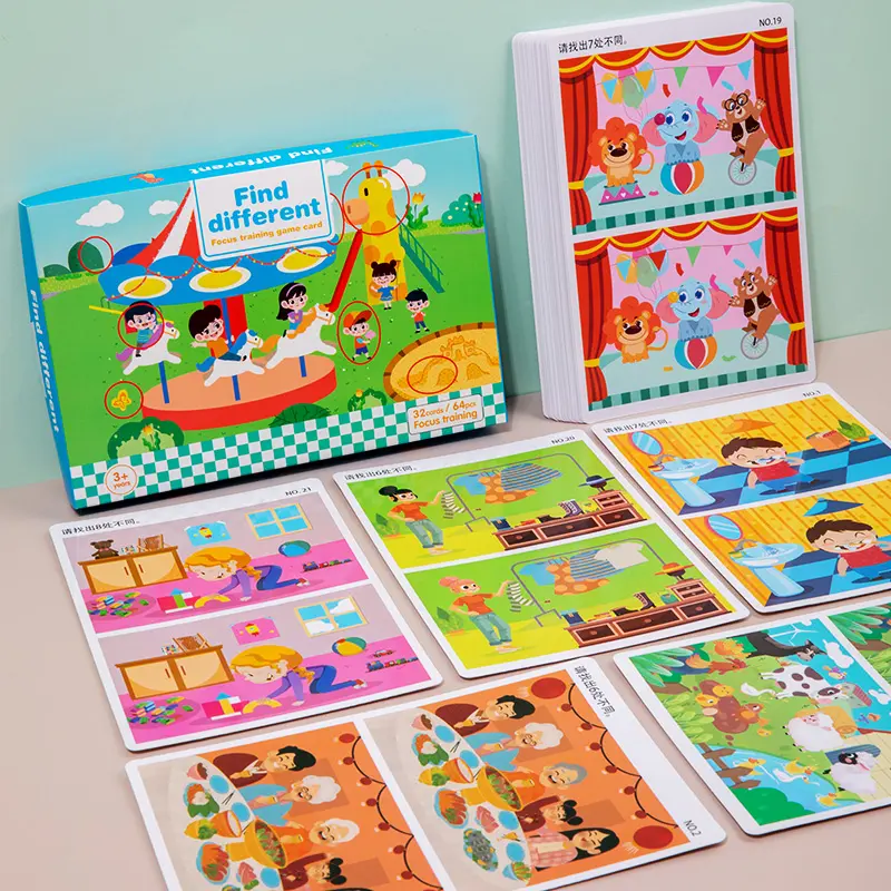 FIND DIFFERENT 32CARDS 64PCS  W425-182