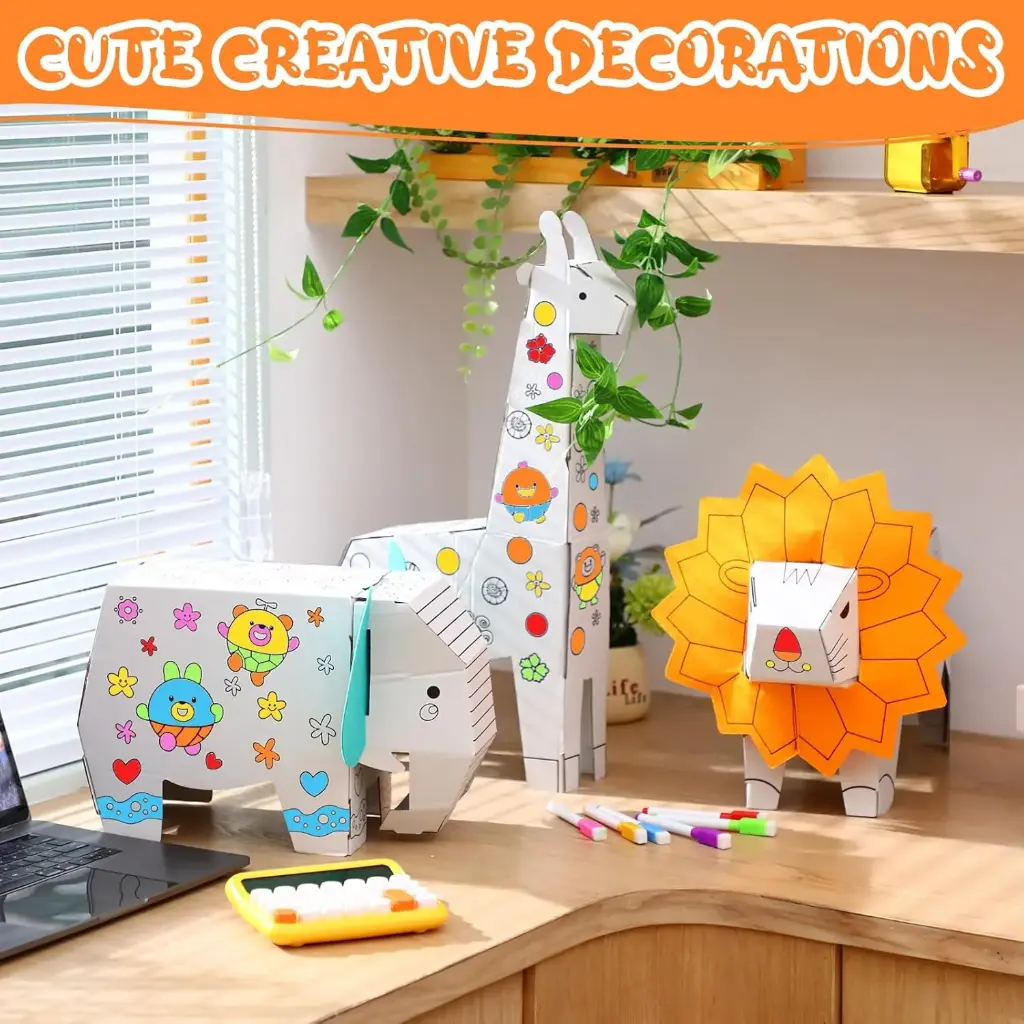 DIY Doodle Giraffe & Lion