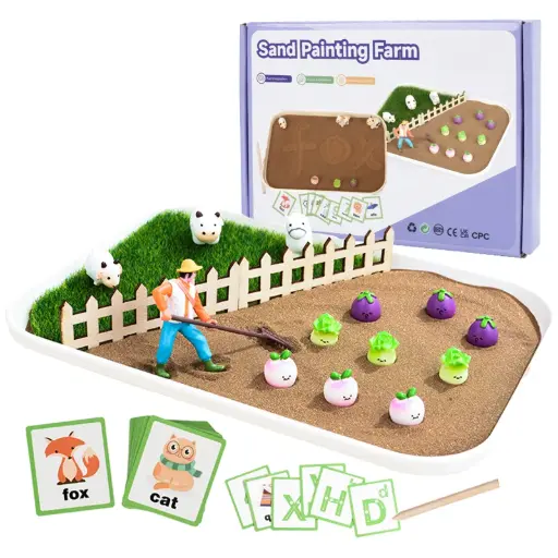 [W425-394] SAND PAINTING FARM W425-394