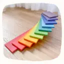🌈 WOODEN RAINBOW STACKER – MULTI-SIZE ARCHES