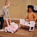 PLAYTIVE  WOODEN  ROCKING  DOLL  CRADLE