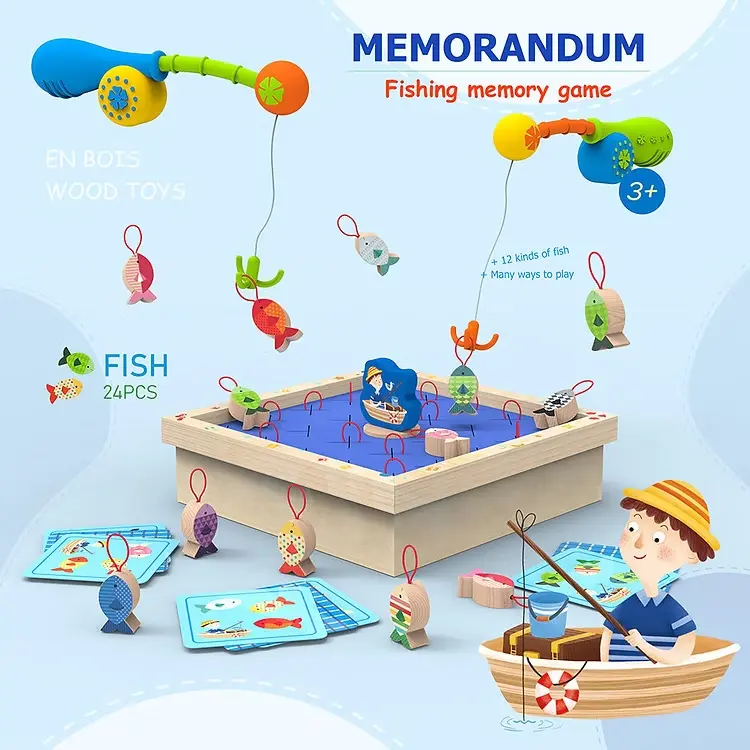 [6973876980377] MEMORANDUM FISHING MEMORY GAME  W425-26