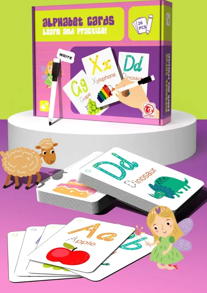 Learn and Practice-Alphabet Cards (26Pcs