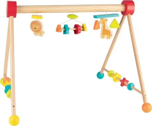 [P425-13] Baby Play Arch Real Wood 59x53.3x48 cm Play Gym for Babies 