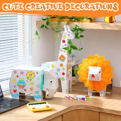 DIY Doodle Giraffe & Lion